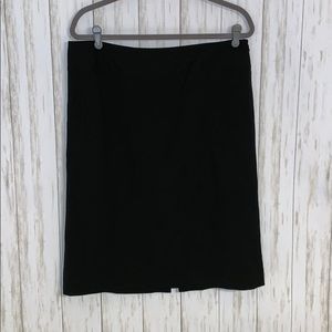 Sz 12 Banana Republic Stretch Black Wool Skirt
